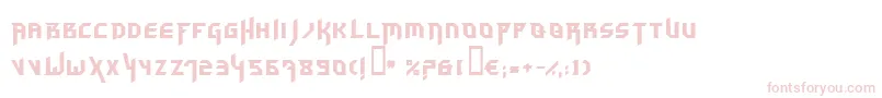 フォントHammerhead – 白い背景にピンクのフォント