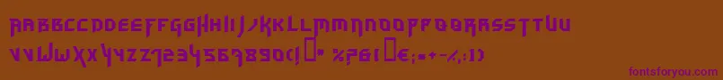 Hammerhead-fontti – violetit fontit ruskealla taustalla