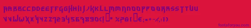 Hammerhead Font – Purple Fonts on Red Background