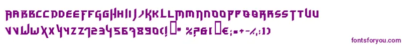 Hammerhead-Schriftart – Violette Schriften auf weißem Hintergrund