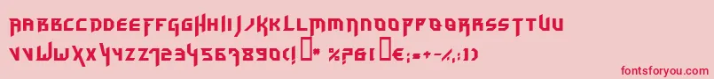 Hammerhead Font – Red Fonts on Pink Background