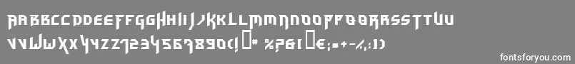 フォントHammerhead – 灰色の背景に白い文字