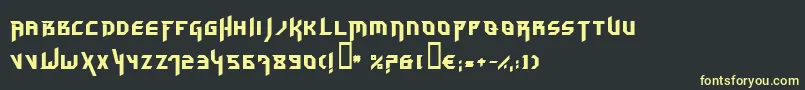 Hammerhead-fontti – keltaiset fontit mustalla taustalla