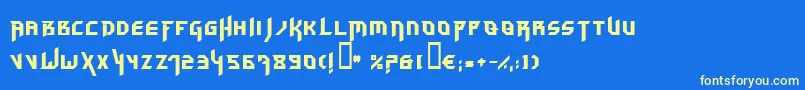 Шрифт Hammerhead – жёлтые шрифты на синем фоне