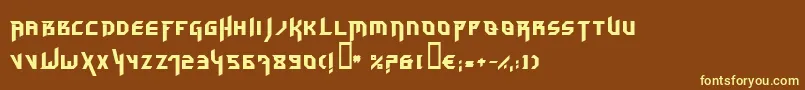 Шрифт Hammerhead – жёлтые шрифты на коричневом фоне