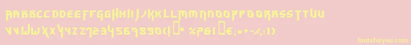 Hammerhead Font – Yellow Fonts on Pink Background