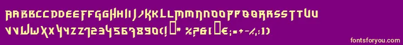 Hammerhead Font – Yellow Fonts on Purple Background