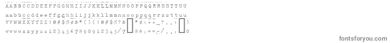フォントHAMMK    – 白い背景に灰色の文字