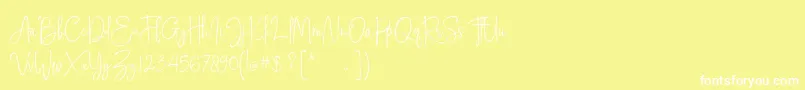 Hampton free personal use Font – White Fonts on Yellow Background