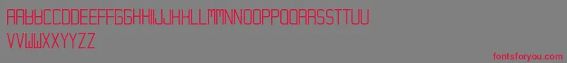 Hampura-Schriftart – Rote Schriften auf grauem Hintergrund