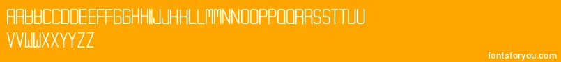 Police Hampura – polices blanches sur fond orange