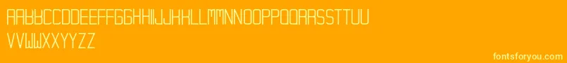 Hampura-Schriftart – Gelbe Schriften auf orangefarbenem Hintergrund