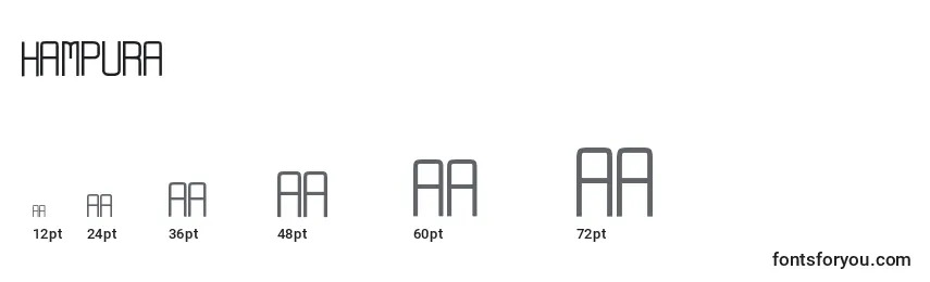 Hampura Font Sizes