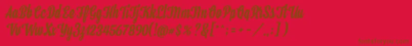 Hamster Font – Brown Fonts on Red Background