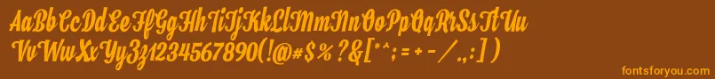 Hamster Font – Orange Fonts on Brown Background