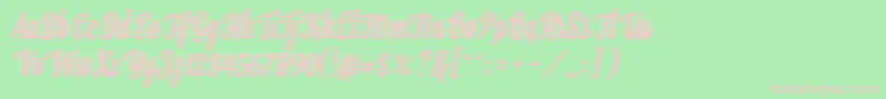 Hamster Font – Pink Fonts on Green Background