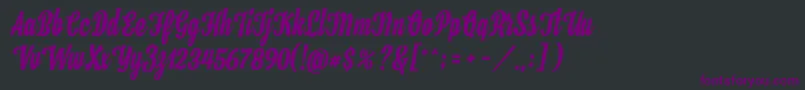 Шрифт Hamster – фиолетовые шрифты на чёрном фоне