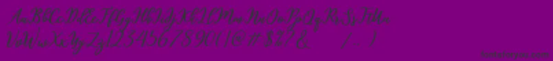 hamster Font – Black Fonts on Purple Background