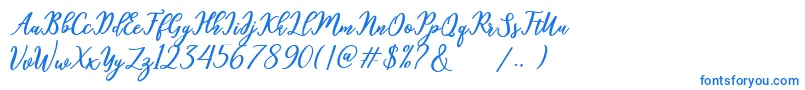 Шрифт hamster – синие шрифты на белом фоне