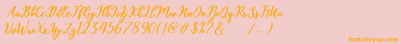 hamster Font – Orange Fonts on Pink Background