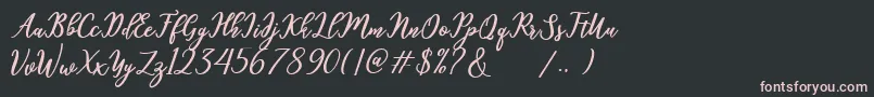 hamster Font – Pink Fonts on Black Background