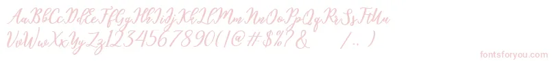 hamster Font – Pink Fonts on White Background