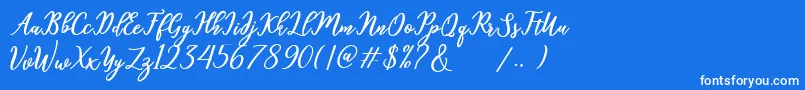 hamster Font – White Fonts on Blue Background