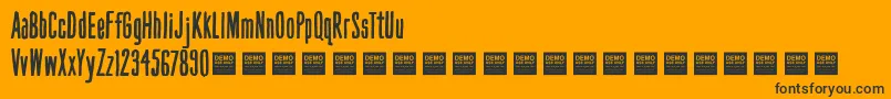 Hand Book   Demo Font – Black Fonts on Orange Background