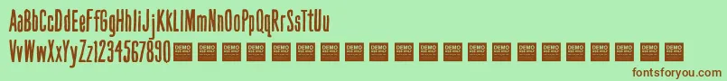 Hand Book   Demo Font – Brown Fonts on Green Background