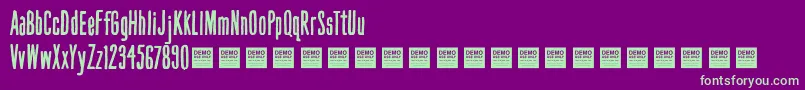 Hand Book   Demo Font – Green Fonts on Purple Background