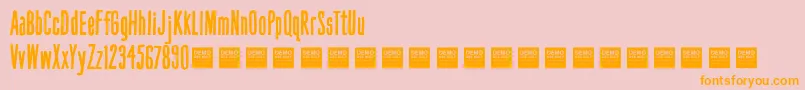 Hand Book   Demo Font – Orange Fonts on Pink Background