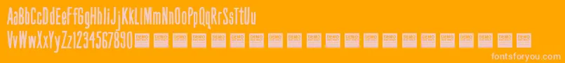 Hand Book   Demo Font – Pink Fonts on Orange Background