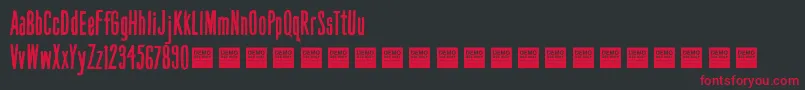 Hand Book   Demo Font – Red Fonts on Black Background