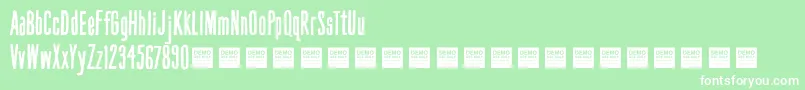 Hand Book   Demo Font – White Fonts on Green Background