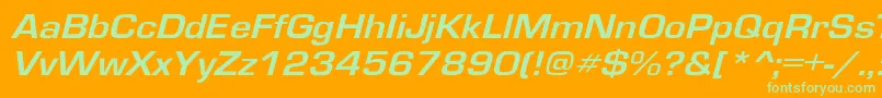 Gardenwayextobl Font – Green Fonts on Orange Background