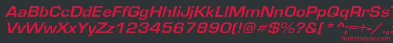 Gardenwayextobl Font – Red Fonts on Black Background
