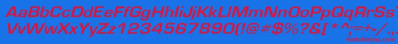 Gardenwayextobl Font – Red Fonts on Blue Background