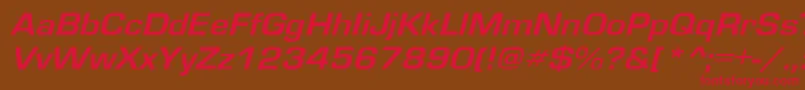 Gardenwayextobl Font – Red Fonts on Brown Background
