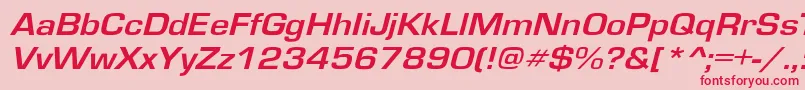 Gardenwayextobl Font – Red Fonts on Pink Background