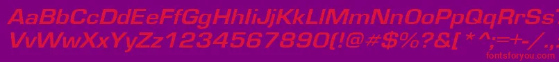 Gardenwayextobl Font – Red Fonts on Purple Background