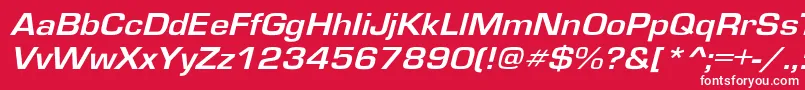 Gardenwayextobl Font – White Fonts on Red Background