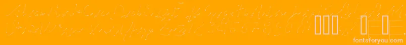 Fonte hand – fontes rosa em um fundo laranja