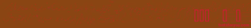 hand Font – Red Fonts on Brown Background