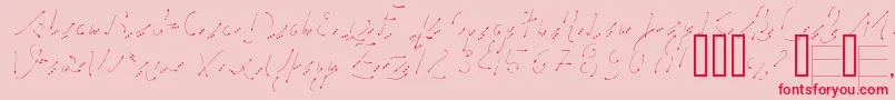 hand-Schriftart – Rote Schriften auf rosa Hintergrund