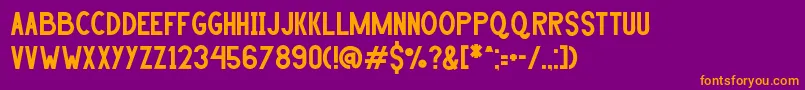 HANDA Font – Orange Fonts on Purple Background