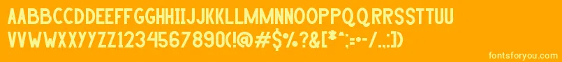 fuente HANDA – Fuentes Amarillas Sobre Fondo Naranja