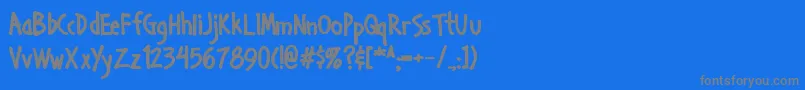 HANDAB   Font – Gray Fonts on Blue Background