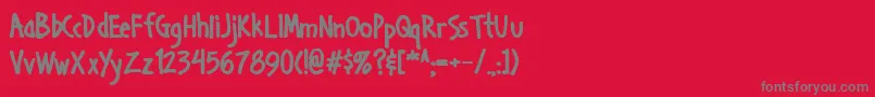 HANDAB   Font – Gray Fonts on Red Background