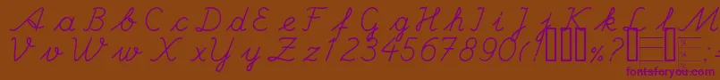 HANDC    Font – Purple Fonts on Brown Background