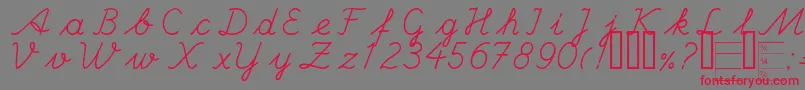 HANDC    Font – Red Fonts on Gray Background
